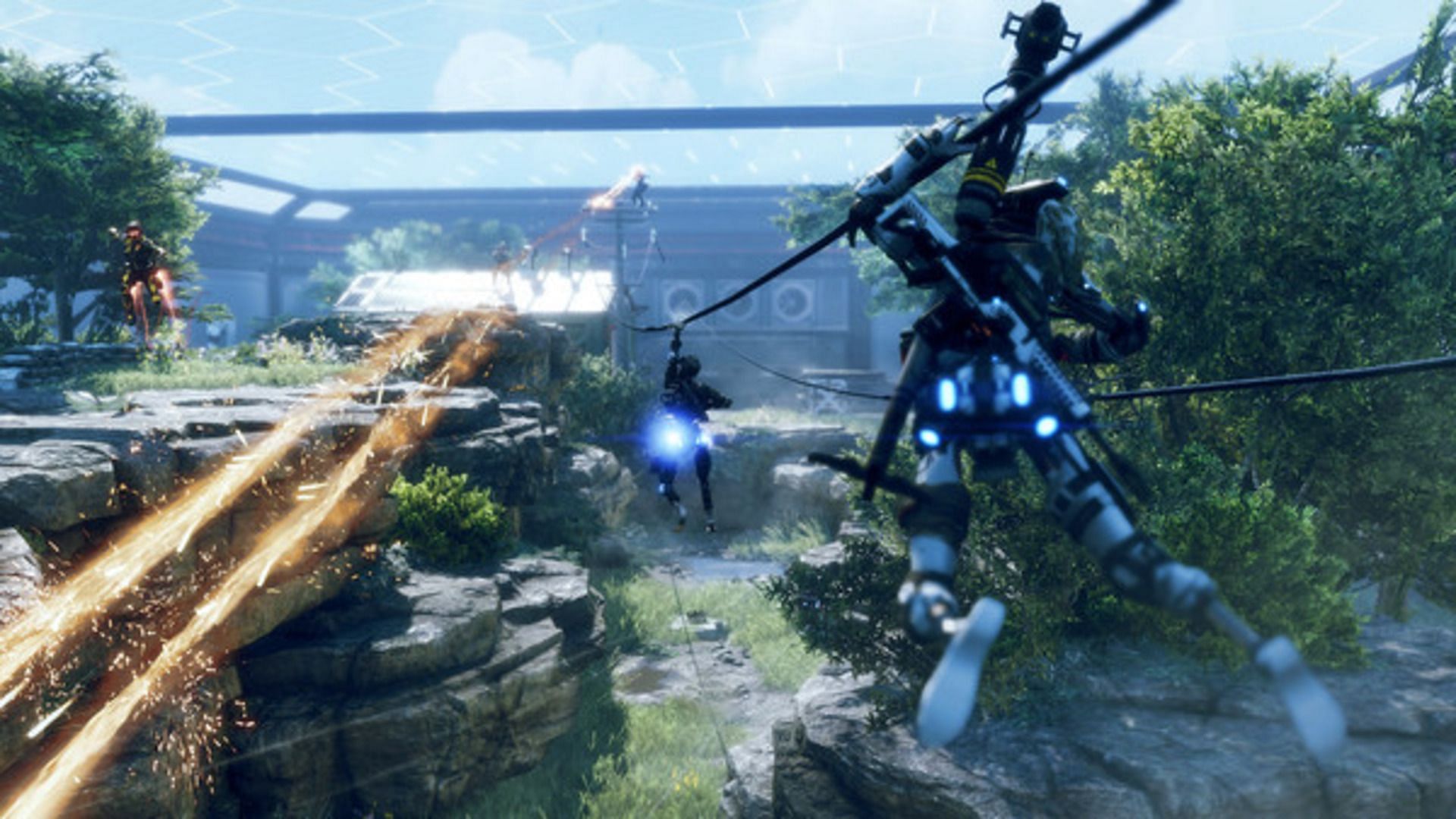 Titanfall 2 features smooth movement and mech combat in a competitive FPS setting (Image via Respawn Entertainment)
